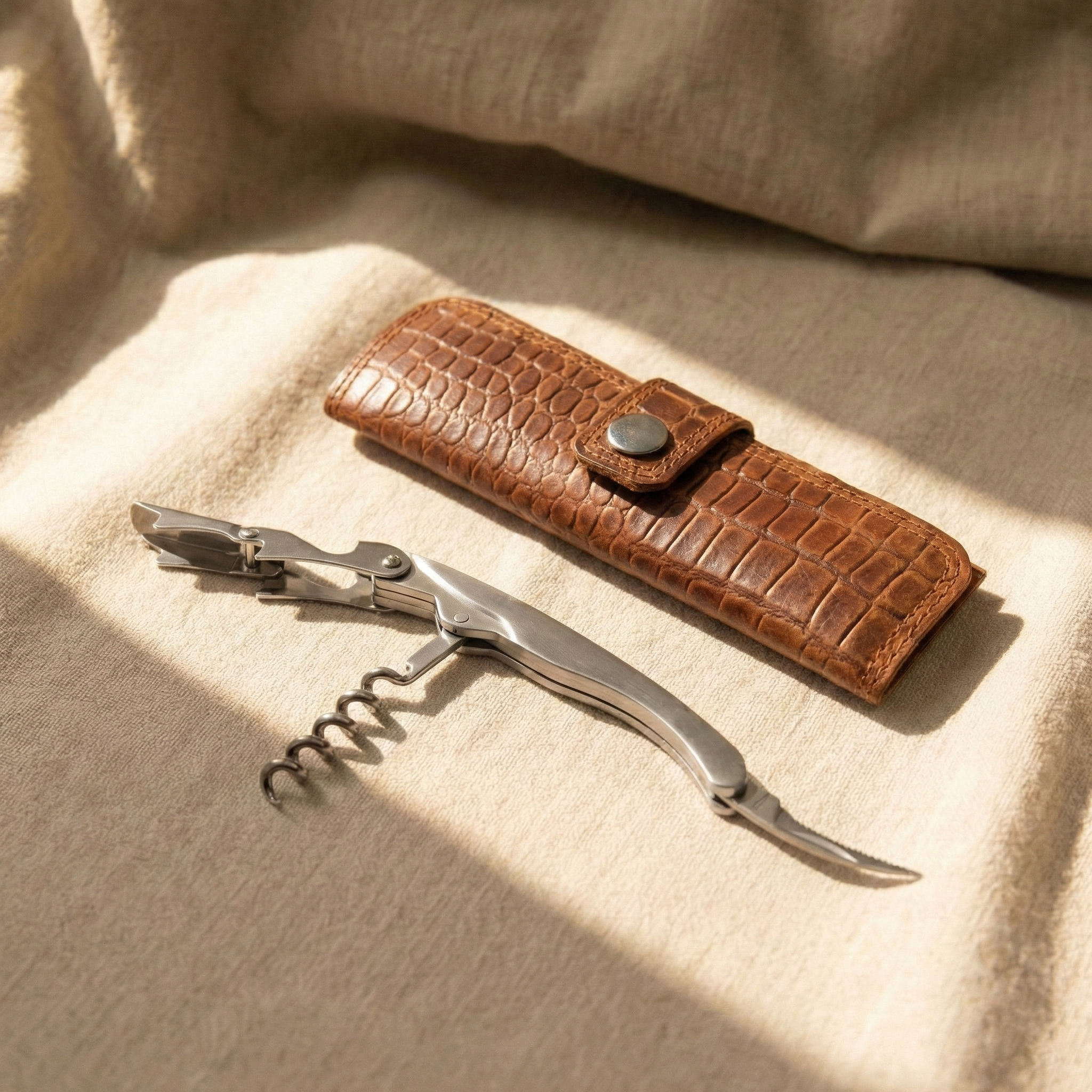 SUPÉRIEUR | Mat Cognac Croco Etui